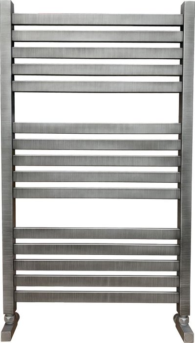 Водяной полотенцесушитель шириной 510 - 600 мм Ника ЛМ-6 100/50 Matt Antique Silver с вентилями