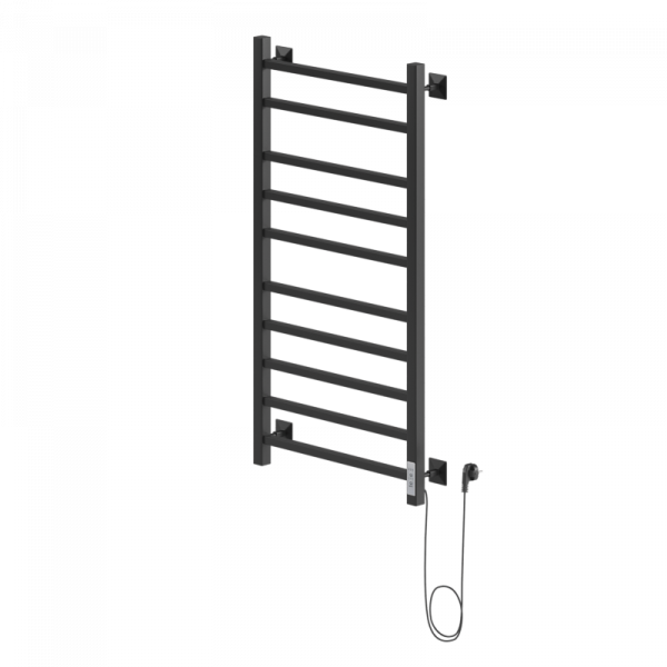 Электрический полотенцесушитель Ника STEP-2 100/50 RAL9005 черный матовый правый тэн