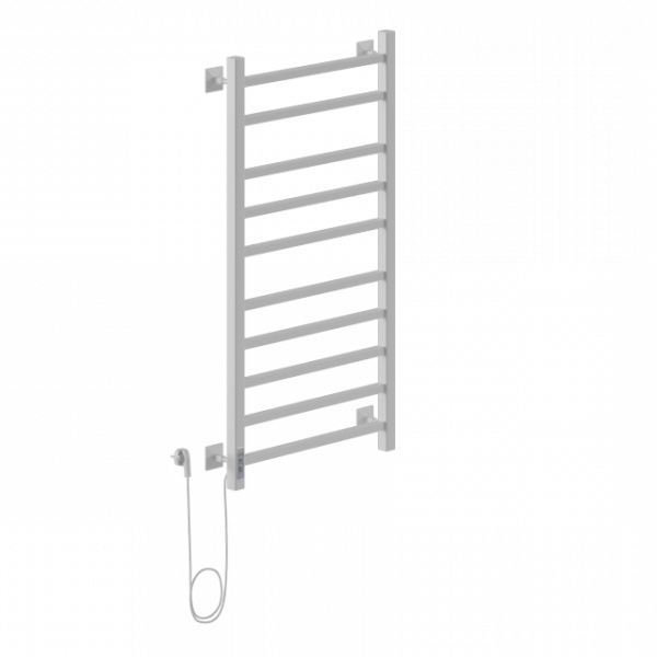 Электрический полотенцесушитель лесенка Ника STEP-2 100/50 RAL9016 белый матовый левый тэн