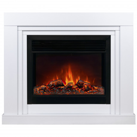 Электрокамин с широким очагом 2D Real-Flame Stanley 26 WT-P511 с очагом MOONBLAZE DELUXE BL