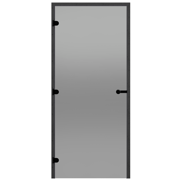 Двери стеклянные HARVIA 8/21 Black Line коробка сосна, серая D82102BL