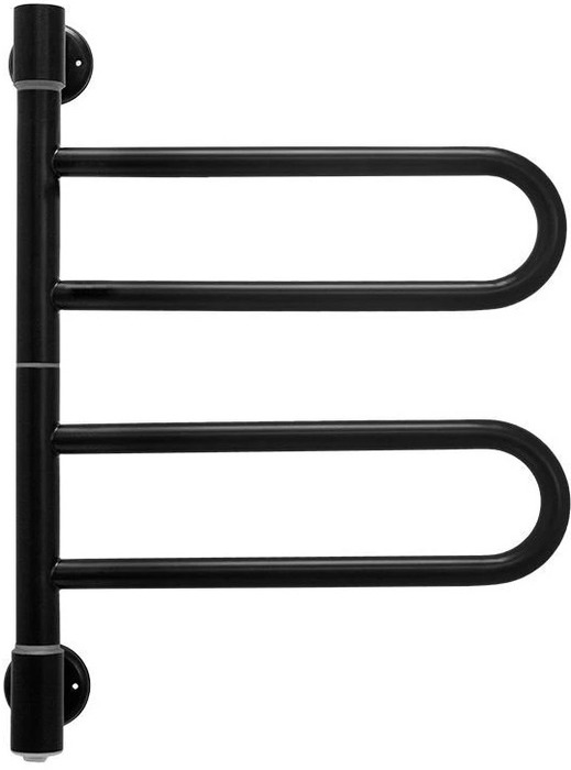 Поворотный электрический полотенцесушитель Energy U chrome G2 RAL 9005 черный матовый