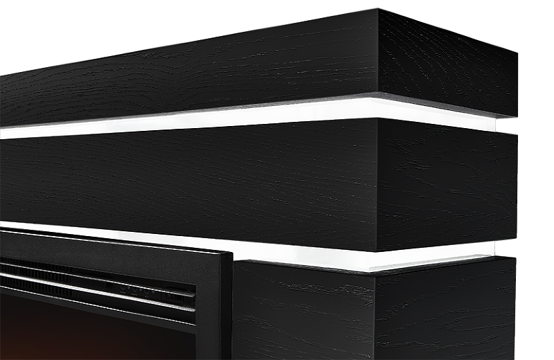 Широкий портал Firelight Moderno 30 шпон чёрный дуб
