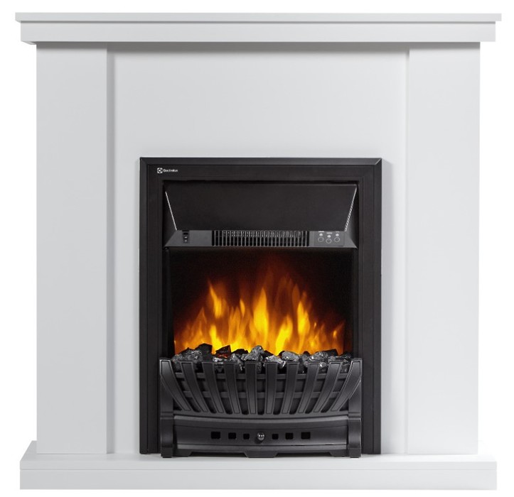 Электрокамин с классическим очагом 2D Electrolux EFP/P-1020LS с порталом Firelight Uno Classic белый