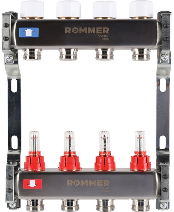 Для отопления Rommer 1"/3/4"x4 с расходомерами (RMS-1200-000004)