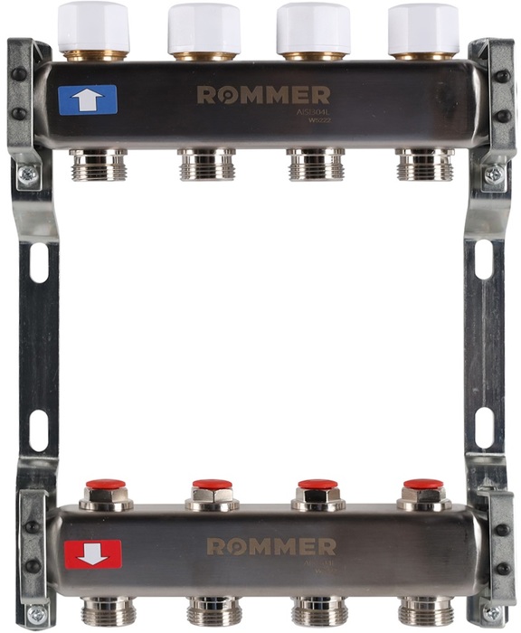Для отопления Rommer 1"/3/4"x4 с запорными клапанами (RMS-3200-000004)