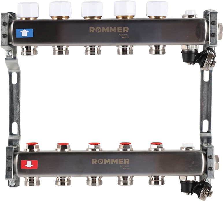 Для отопления Rommer 1"/3/4"x5 с запорными клапанами (RMS-3201-000005)