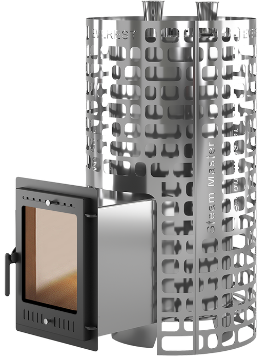 Дровяная печь свыше 30 кВт Эверест Steam Master 44 INOX (320M)
