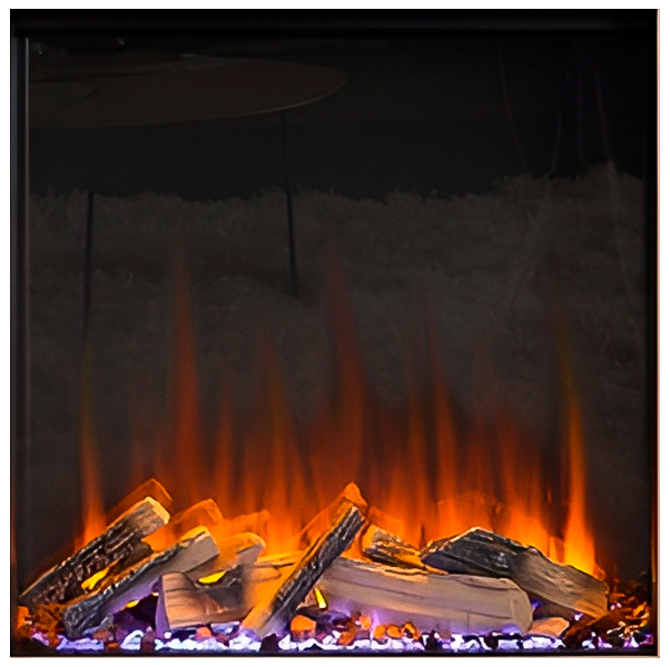 Широкий очаг 3D British Fires New Forest 650SQ with Signature logs
