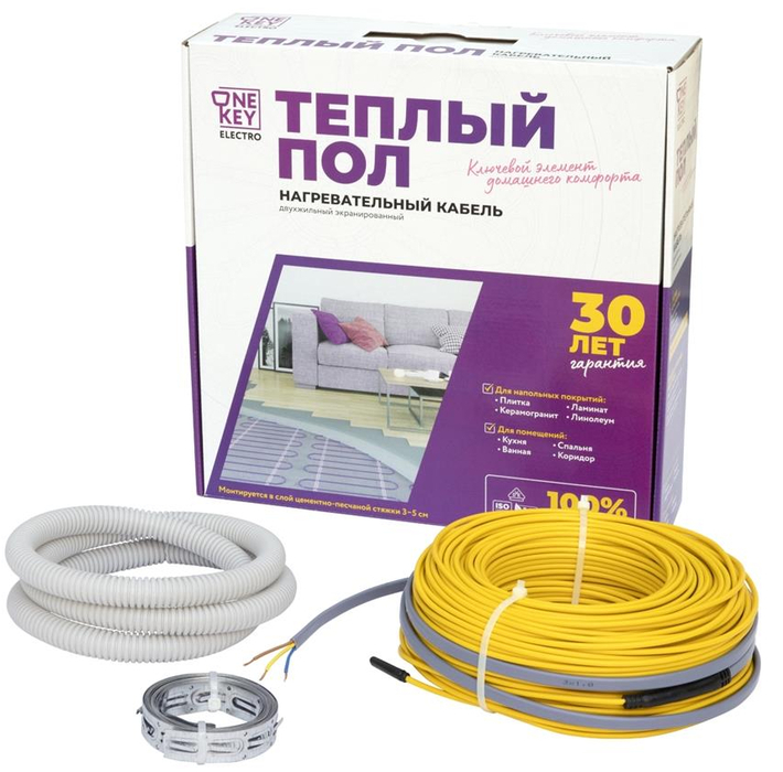 Нагревательный кабель 1 м2 OneKeyElectro OKE-75-9,5