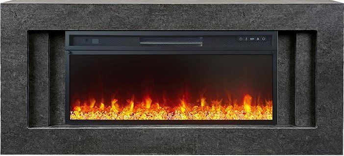 Линейный электрокамин Royal Flame Line 42 SFT Dark Grey с очагом Vision 42 LED