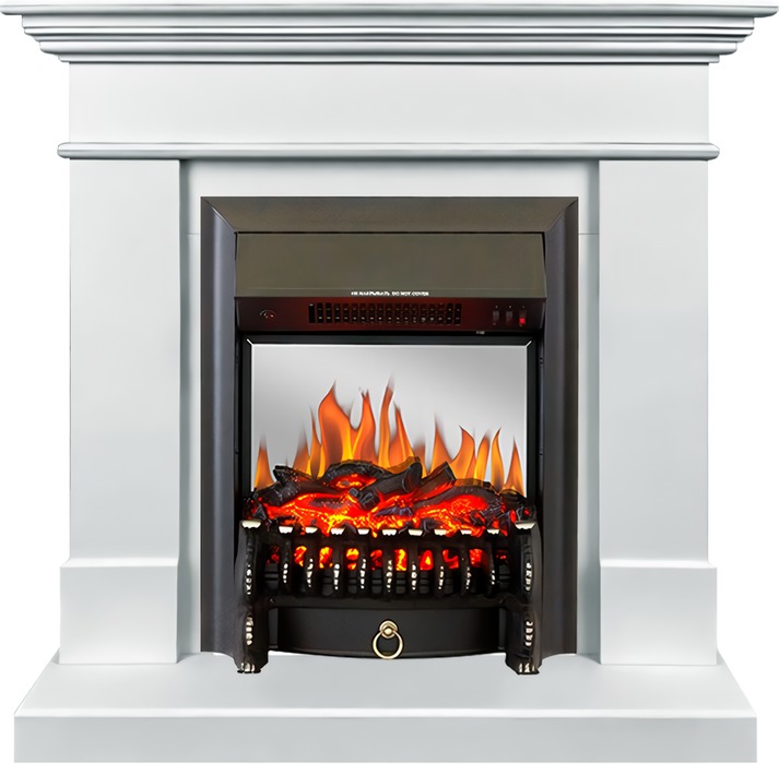 Электрокамин с классическим очагом 2D Royal Flame California STD SFT с очагом Fobos FX M Brass/Black (белый)