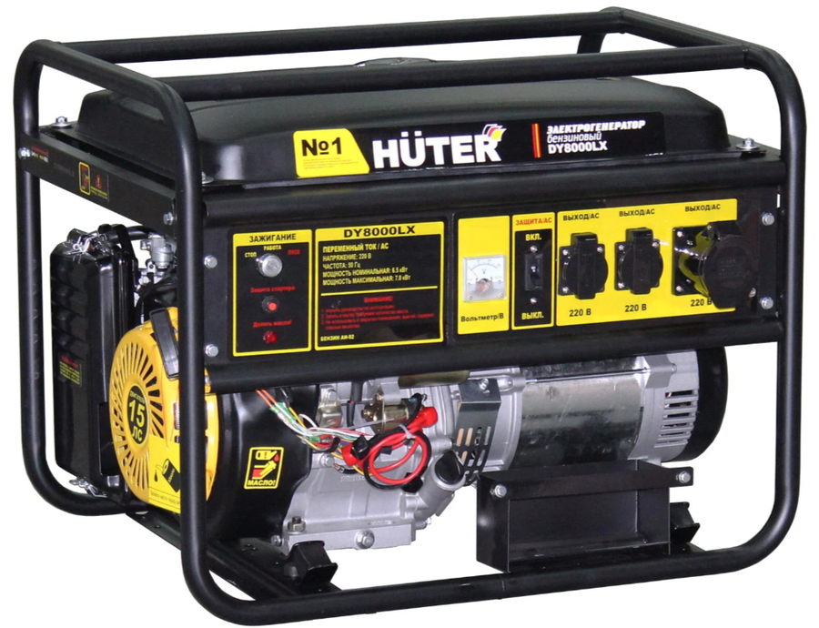 Бензиновый генератор Huter DY8000LX
