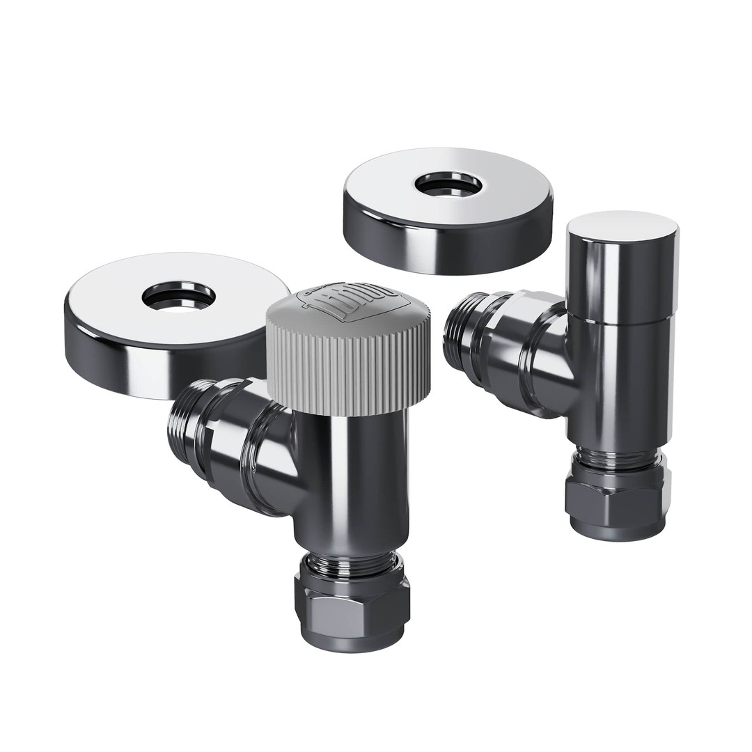 Набор термостатический Royal Thermo DESIGN PRO угловой М30х1,5 1/2 (хром)