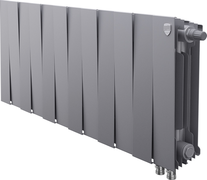 Биметаллический радиатор Royal Thermo Pianoforte 300 VDR80 12 секц. Silver Satin