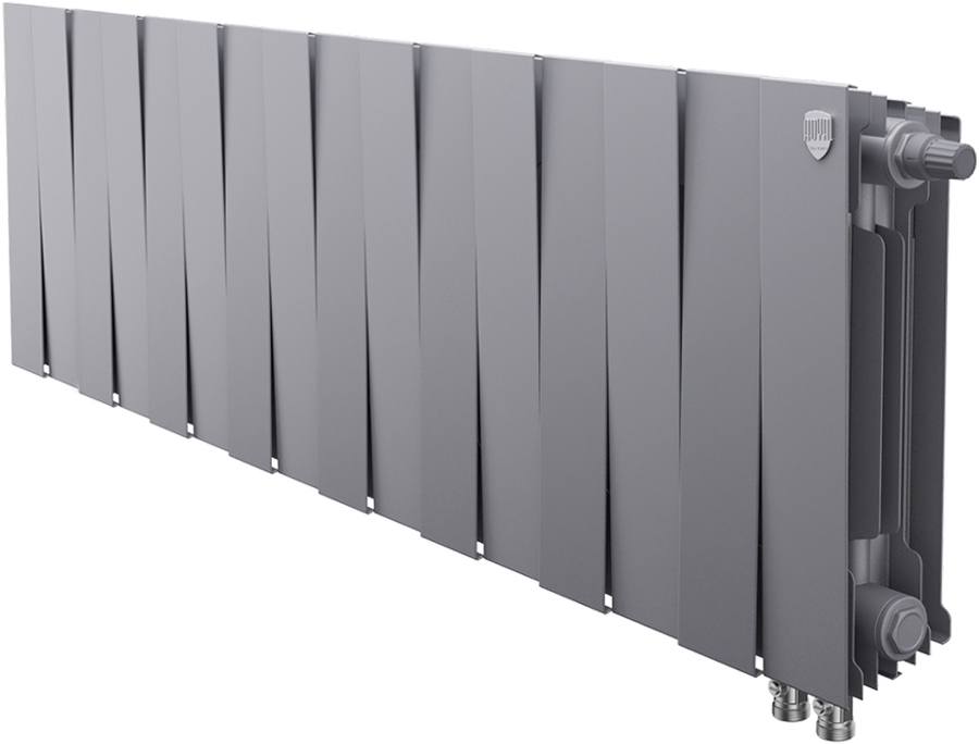 Биметаллический радиатор Royal Thermo Pianoforte 300 VDR80 16 секц. Silver Satin