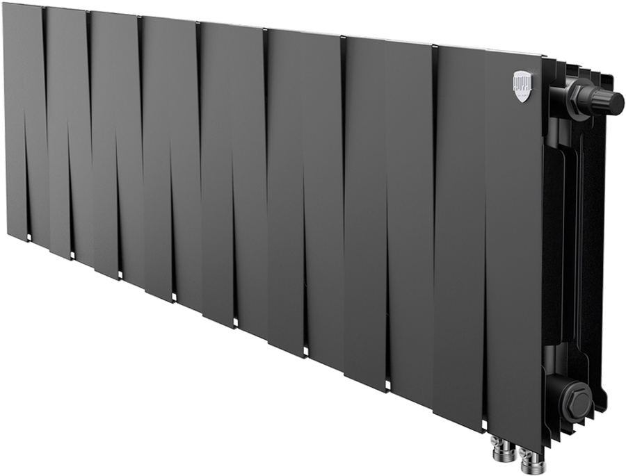 Биметаллический радиатор Royal Thermo Pianoforte 300 VDR80 16 секц. Noir Sable