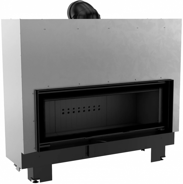 Фронтальная дровяная топка Kratki MB120/G черная футеровка PRO