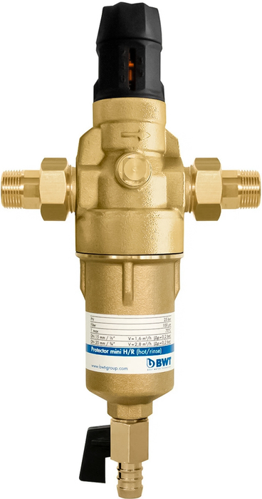 Магистральный фильтр с присоединительным диаметром 3/4 BWT Protector mini H/R 3/4 HWS (с редуктором давления)
