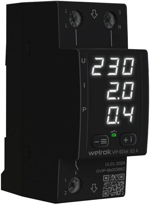 Реле напряжения Welrok VI-63 bk
