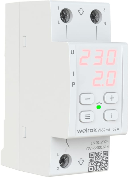 Реле напряжения Welrok VI-32 red