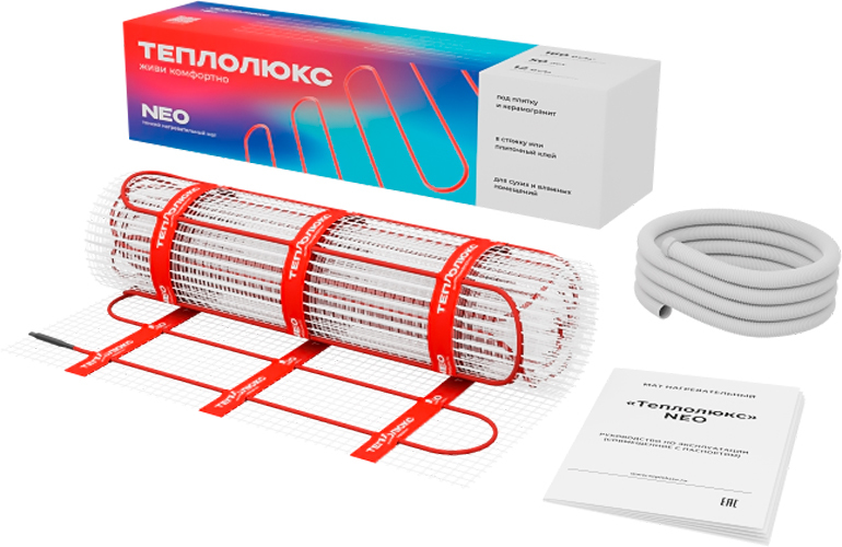 Нагревательный мат Теплолюкс Neo 80 Вт/0,5 кв.м