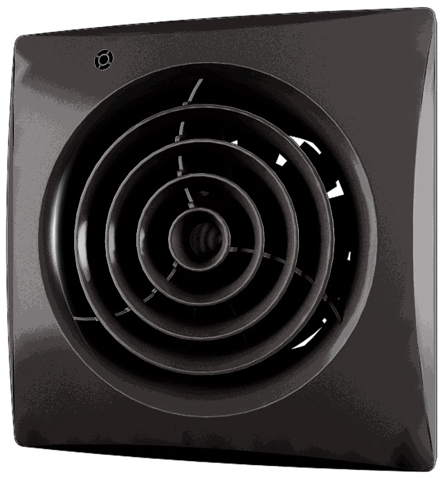 Вытяжка для ванной диаметр 100 мм Zernberg Izumrud 100 gloss black