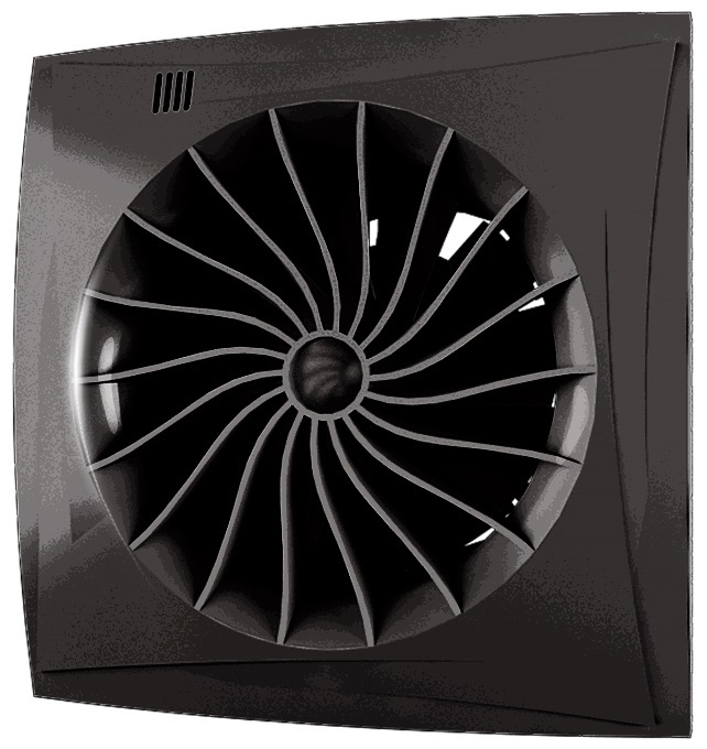 Вытяжка для ванной диаметр 100 мм Zernberg Lazurit 100 gloss black