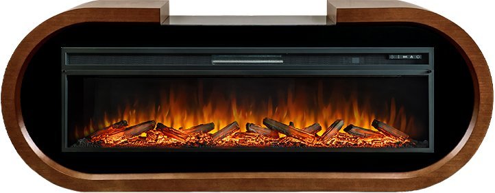 Линейный электрокамин Royal Flame Soho 60 (орех) с очагом Vision 60 LOG LED