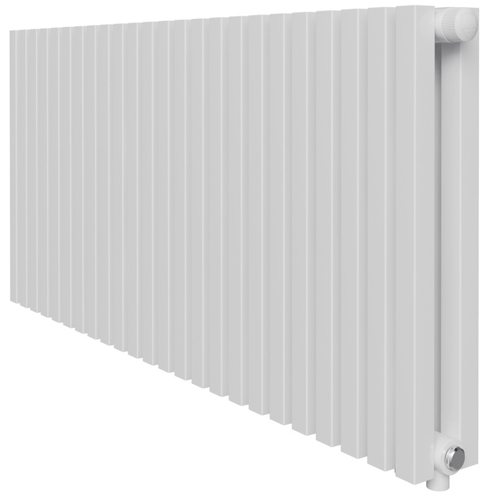 Радиатор отопления Royal Thermo Shift Q30 VC2050 - 24 секц. RAL9016, нижнее 1/2