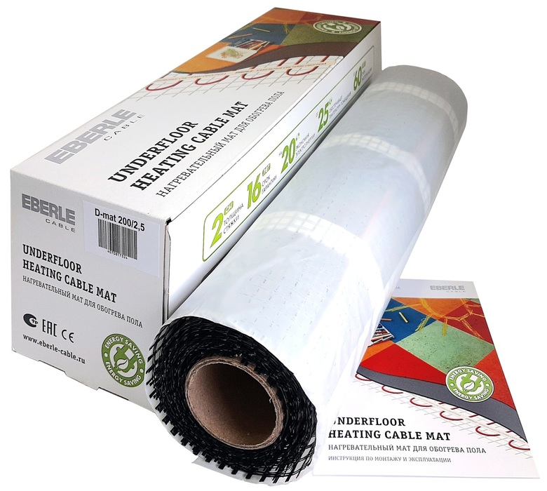 Нагревательный мат 2 м2 Eberle cable D-mat 200/2.0 - 400