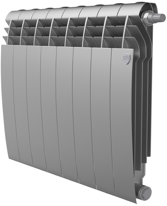 Биметаллический радиатор Royal Thermo BiLiner 500 Silver Satin VR80 - 8 секц.