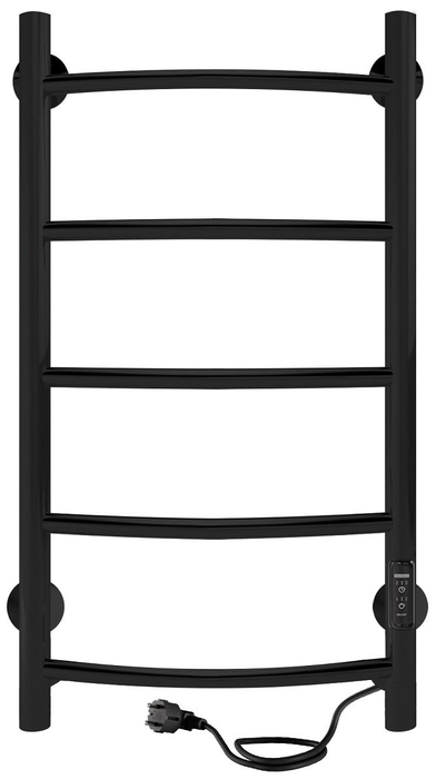 Электрический полотенцесушитель лесенка INDIGO Arc Lux б/п (el) 80/40 Черный муар