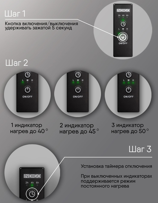Электрический полотенцесушитель лесенка INDIGO Oktava Slim 3 (el) 60/50 Gun Metal