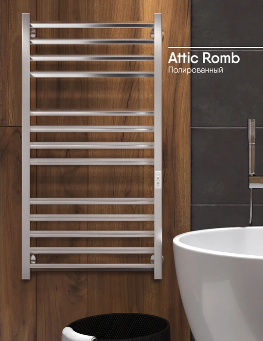Электрический полотенцесушитель лесенка INDIGO Attic Romb (el) 100/50 Полиров.