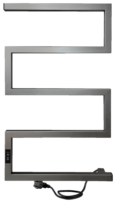 Электрический s образный полотенцесушитель INDIGO Sparta (el) 80/50 Graphite Metallic