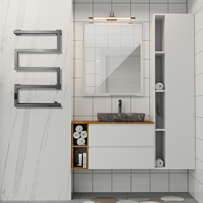 Электрический s образный полотенцесушитель INDIGO Sparta (el) 80/50 Graphite Metallic