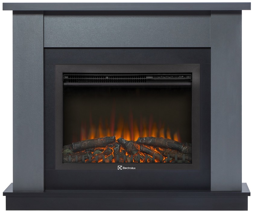 Электрокамин с широким очагом 2D Electrolux EFP/P-2520LS N с порталом Firelight Canto 25 графит