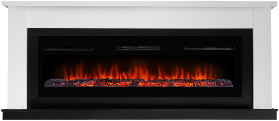 Линейный электрокамин Electrolux Infinity EFP/P-1600ULS с порталом Firelight Canto Long белый, черный