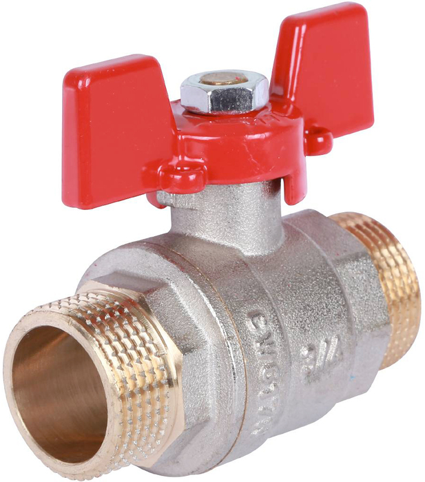 Шаровый кран Rommer 3/4 НР/НР, ручка бабочка