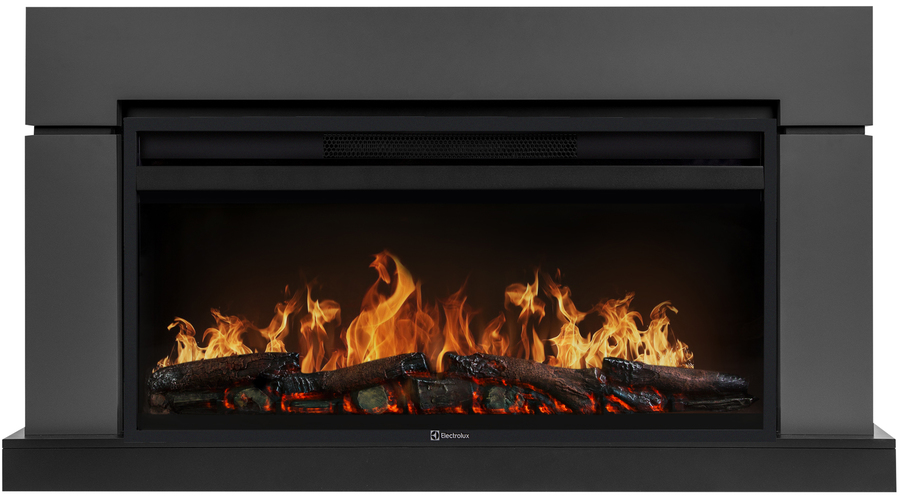 Электрокамин с широким очагом 2D Electrolux EFP/P-3620LS с порталом Firelight Lindos 36, графит