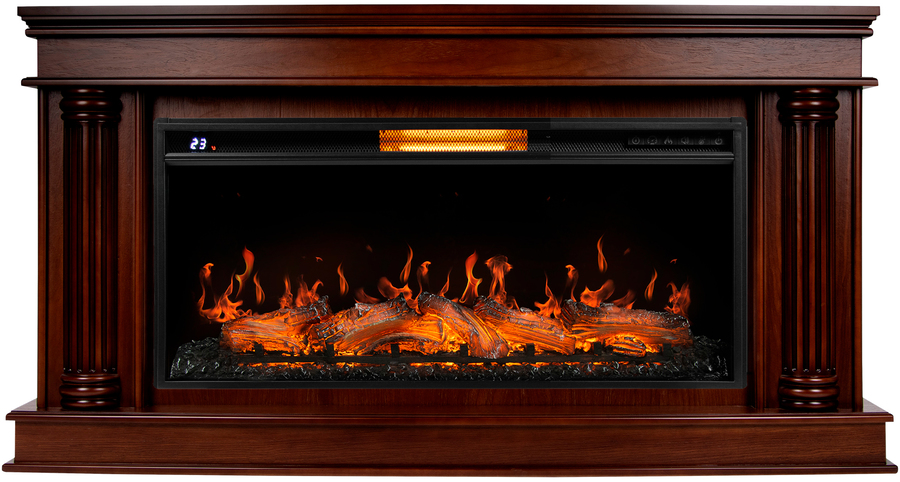 Электрокамин с широким очагом 2D Royal Thermo Aurora RTFP/P-AR40LS с порталом Firelight Olympia 40, канадский дуб