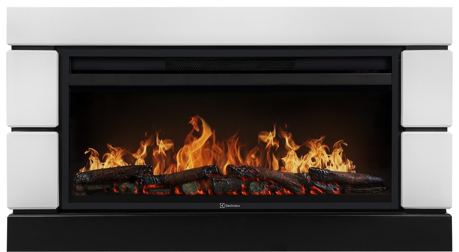 Линейный электрокамин Electrolux EFP/P-4220LS с порталом Firelight Moderno 42, белый, р/в