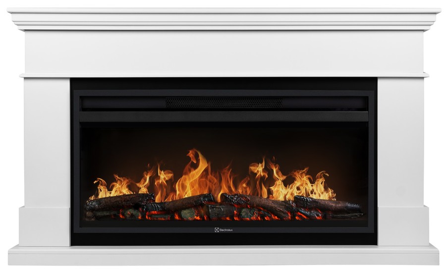 Линейный электрокамин Electrolux EFP/P-4220LS с порталом Firelight California 42, белый