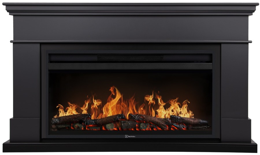 Электрокамин с широким очагом 2D Electrolux EFP/P-3620LS с порталом Firelight California 36, графит