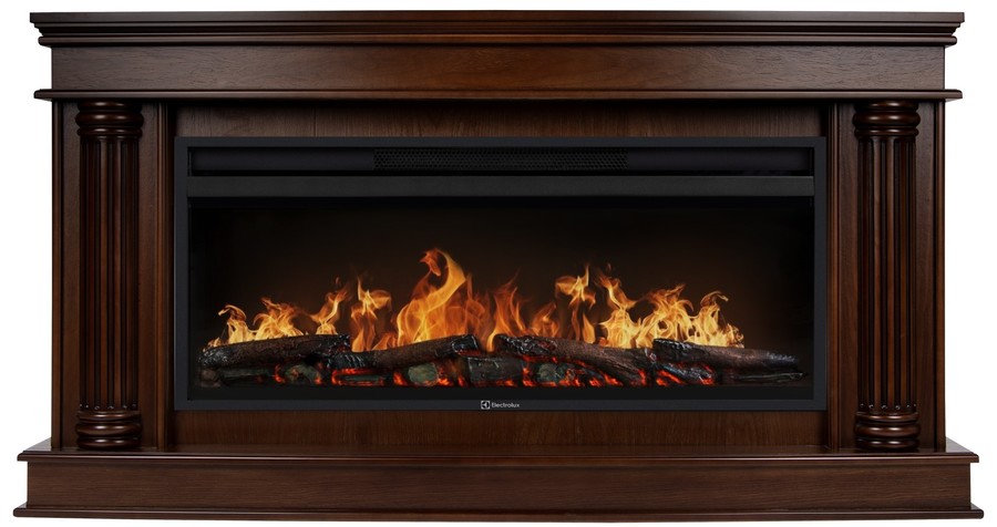 Линейный электрокамин Electrolux EFP/P-4220LS с порталом Firelight Olympia 42, канадский дуб