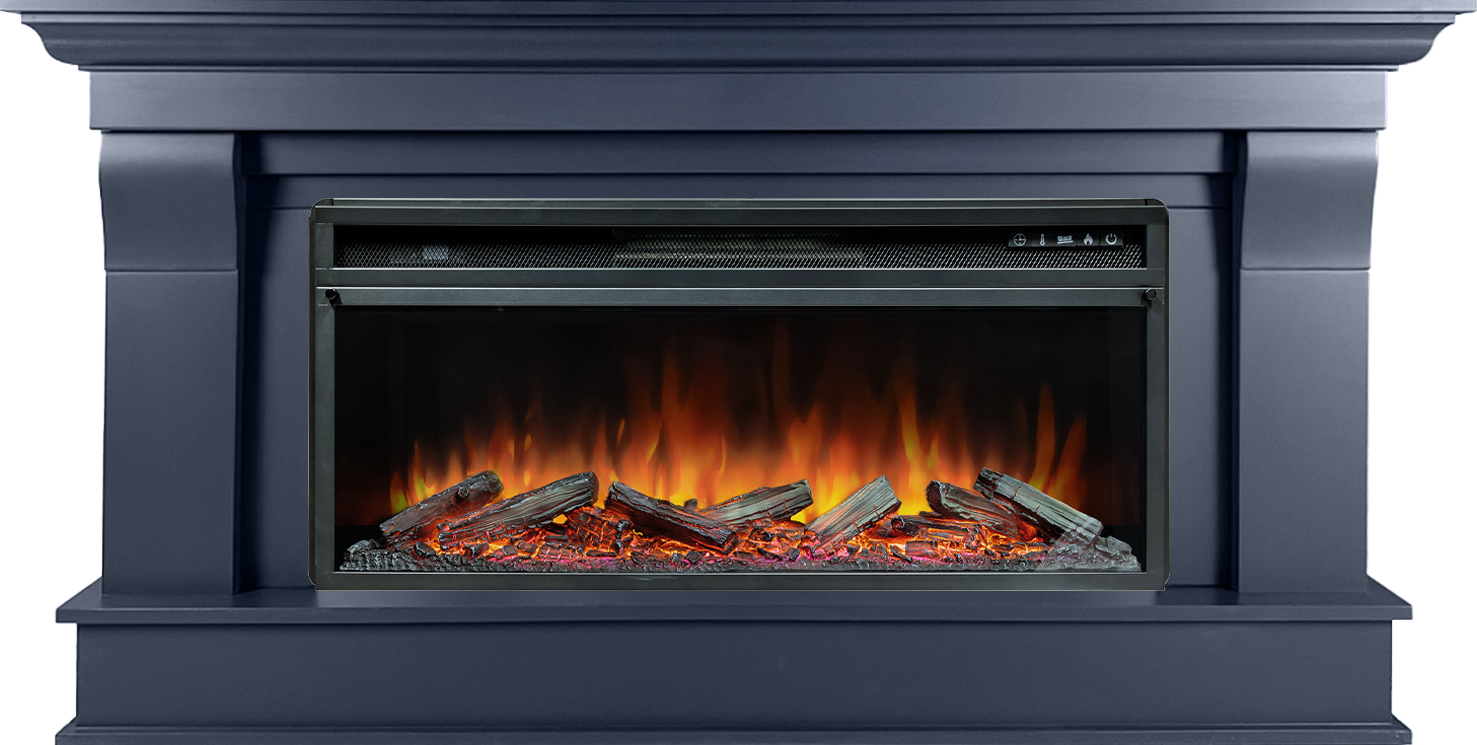 Электрокамин с широким очагом 2D Royal Flame Monaco 42 с очагом Vision 42 LOG LED