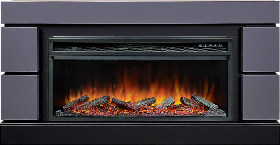Электрокамин с широким очагом 2D Royal Flame Modern 42 SFT графит с очагом Vision 42 LOG LED