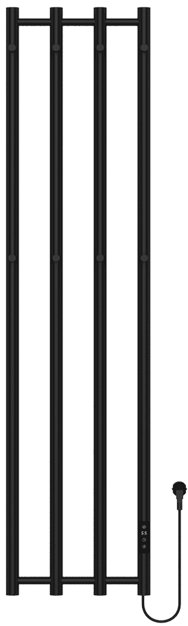 Электрический полотенцесушитель лесенка Primoclima TUBUS 4 трубки 250W, Черный