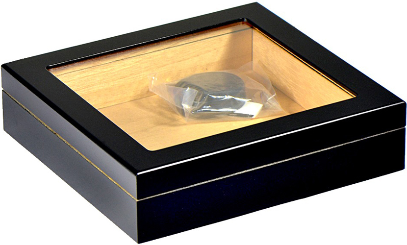 Настольный хьюмидор Aficionado Chateau Glasstop Black (на 15 сигар)